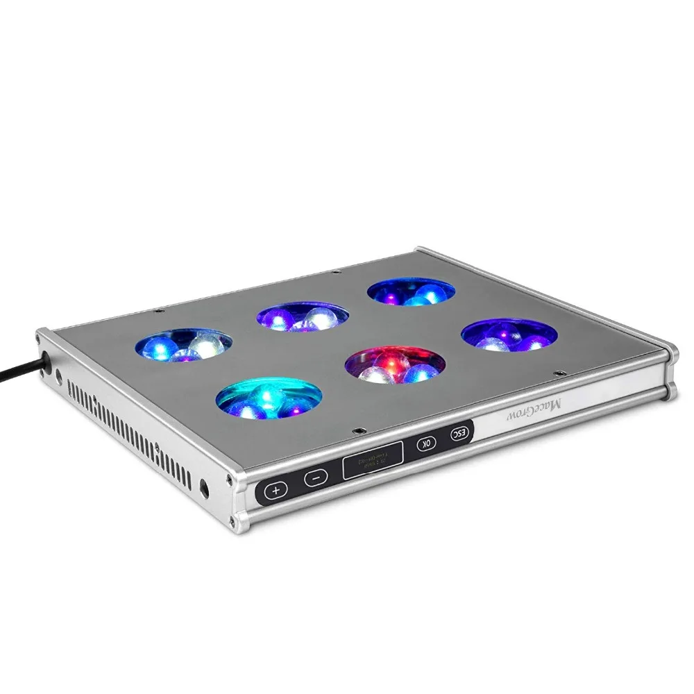 

LED Aquarium Light 6 Channels Programmable CREE Chips Touch Control Saltwater Lighting for Coral Reef Marine Fish Tank