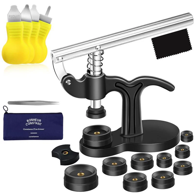 

12pcsWatch Back Closer Watchmaker-tools Repair Tool Set Press Set Repair Tool Set Plastic Case Crystal Glass Hand-tools with bag