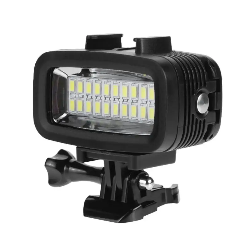 

40M Underwater Waterproof Diving Light 5500K 6W 20 LED Photography Light Diving Video Fill-in Light Lamp For GoPro Hero