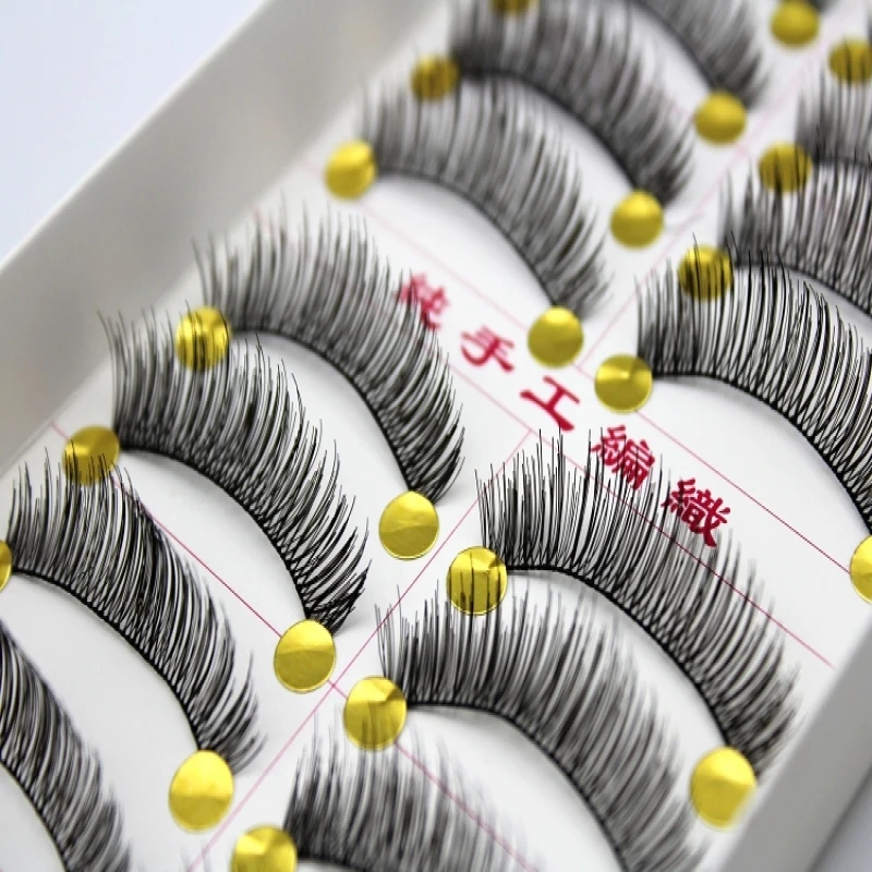 

10Pairs/set Natural False Eyelashes Fake Lashes Handmade Thick Cross Eyelashes Extension Beauty Makeup Tools dropshipping