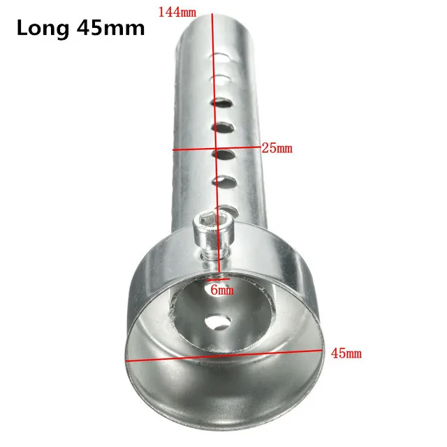 35 мм/42 мм/45 мм/48 мм/60 мм мотоцикл может дБ убийца глушитель шумоподавитель Регулируемый глушитель - Цвет: Long 45mm