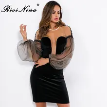 RICININA New Women Dress Woman Slash Neck Long Sleeve Backless Slim Mini Dress Ladies Summer Beach Club Pencil Dresses Vestidos