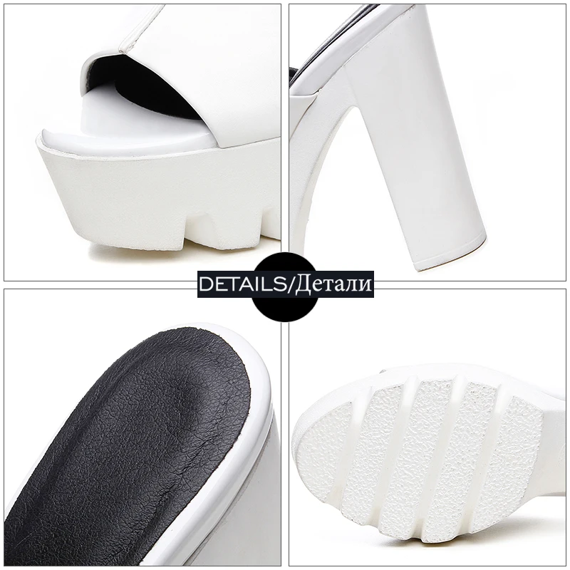 Женские мюли на платформе и квадратном каблуке с открытым носком|ladies slippers|slippers