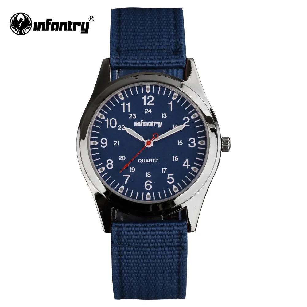 

INFANTRY Military Watch Men Luminous Army Mens Watches Top Brand Luxury Blue Nylon Ultra Thin Watches for Men Relogio Masculino