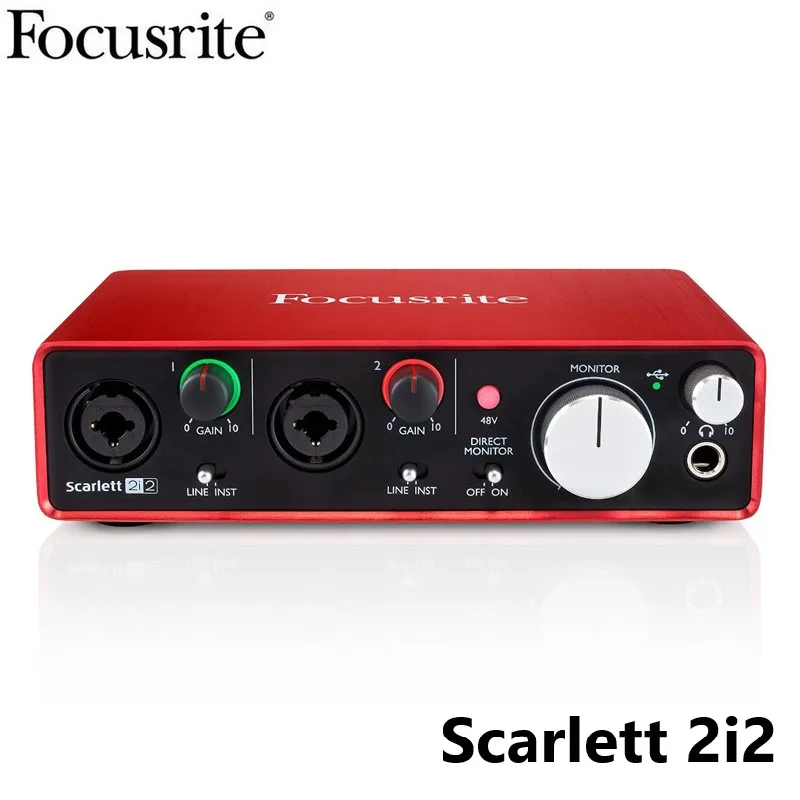 Focusrite scarlett 2i2 studio(2nd Gen) 2i2 звуковая карта гарнитура комплект включает 2i2 звуковая карта CM25 микрофон HP60 наушники