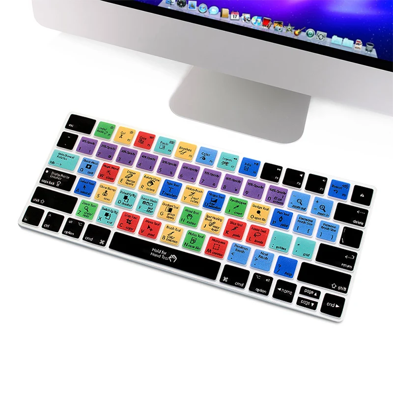 КРЗ adobe photoshop PS горячих клавиш силиконовая клавиатура защитная пленка для Apple Magic MLA22B/A для Adobe клавиатура протектор