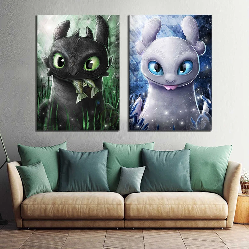 

5D DIY Diamond Painting Handicraft Cross Stitch How to train your dragon Full Square Round Diamond Embroidery home Decor