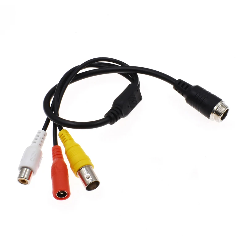 

4 Pin Male RCA Monitoring Aviation Head Extension Wiring Converter aux cable Adapter US For CCTV Camera Security DVR Microphone