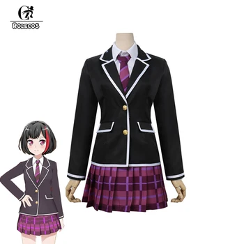

ROLECOS Anime BanG Dream! Cosplay Costume Afterglow Ran Mitake Cosplay Costume School Unfiroms for Women Cosplay Costume Skirt