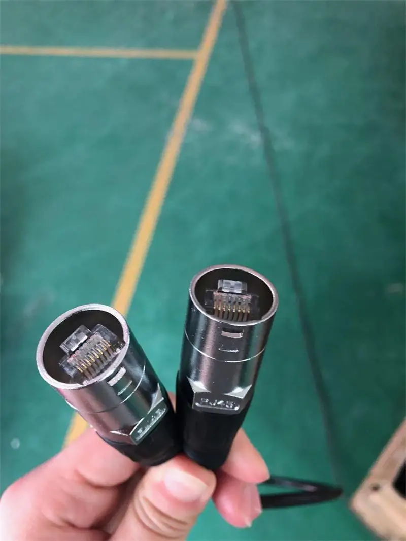 

RJ45 Die casting aluminum cabinet power and signal cable Can be customized for any length