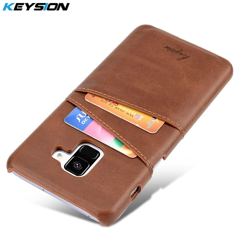 Чехол для телефона KEYSION Samsung Galaxy A8(2018) A8 Plus 2018 кожаный роскошный винтажный кошелек