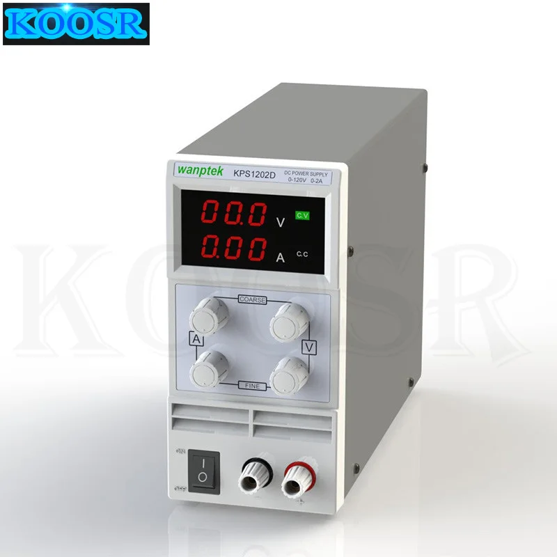 

KPS1202D Adjustable High precision double LED display switch DC Power Supply protection function 120V2A 110V/220V 0.1V/0.01A