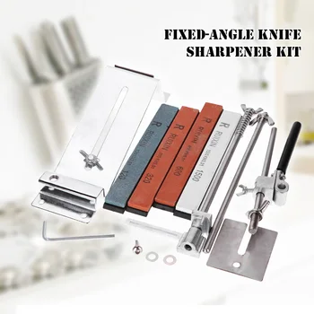 

Upgraded Fixed-angle Knife Sharpener Kit Full Metal Stainless Steel Kitchen Sharpening System Tools With Stones Whetstone