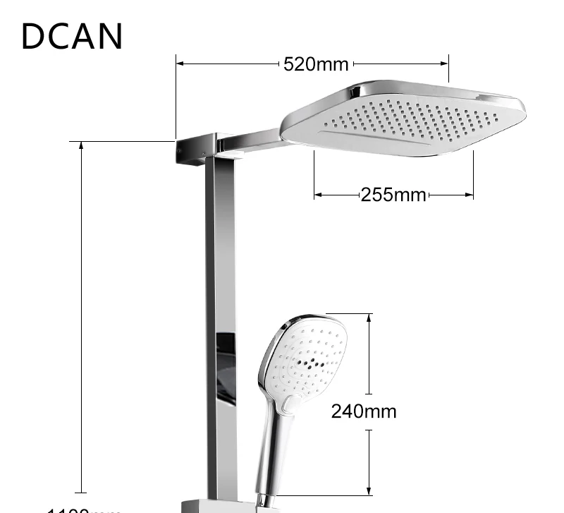 DCAN Интеллектуальный душ умный цифровой термостатический дисплей водопад ванная душевая головка умный душевой набор дождевой Душ