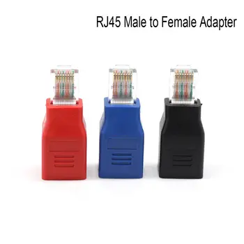 

RJ45 Male to Female Adapter Connected Crossover Cable Connector Adaptor connect two PC or hubs signal transferring