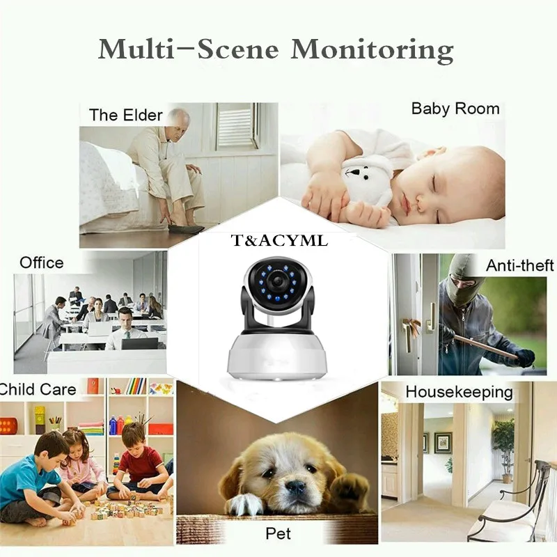 WIFI IP Telecamera di Sicurezza 720P HD video di Sorveglianza di Sicurezza Domestica 360 di Visione