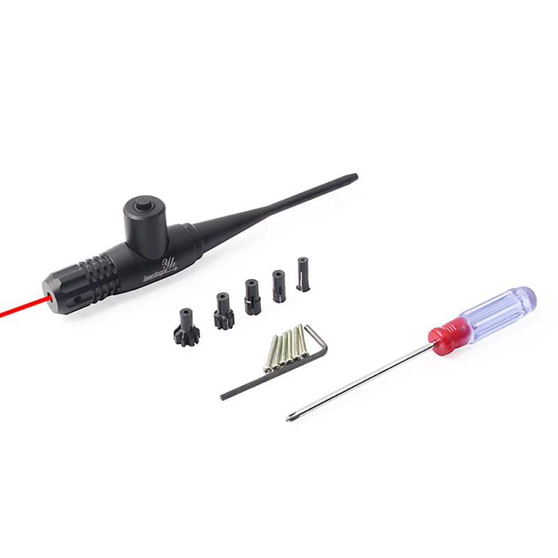 

Red Dot Laser Bore Sighter Collimator Kit for .22 to .50 gun Hunting Rifle Caliber Professional Laser Scope