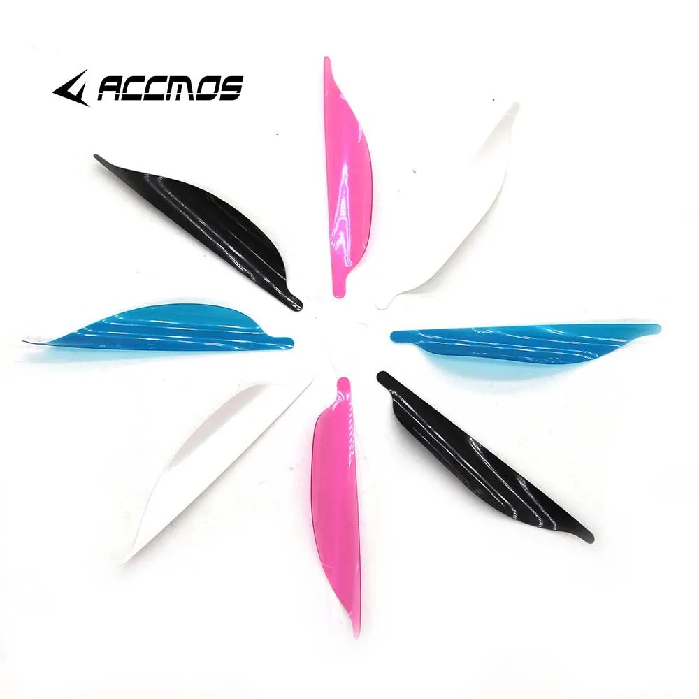 

50pcs 2019 New Archery Spin Vanes 1.56/1.75/2 inch Spiral Feather Right Wing DIY Arrow Archery With Tape Arrow Accessories