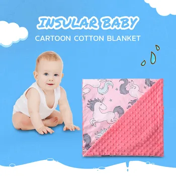 

158 x 110cm Insular SU5001L Baby Cotton Blanket 3D Dotted Durable Infant Baby Sleeping Stroller Nursing Cover Baby Skin Caring