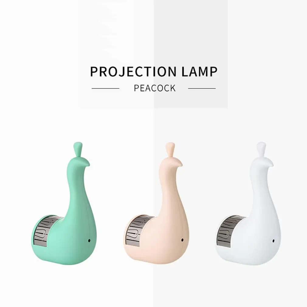 

LED Wall Light Peacock Projection Lamp Remote Control Home Decro Romantic Atmosphere Colorful Corridors Background Night Light