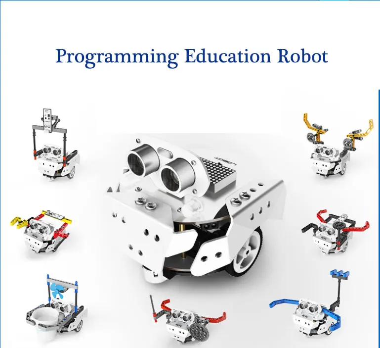 Светодиодная лампа DIY Scratch Programming Robot Car различные формы креативное образование