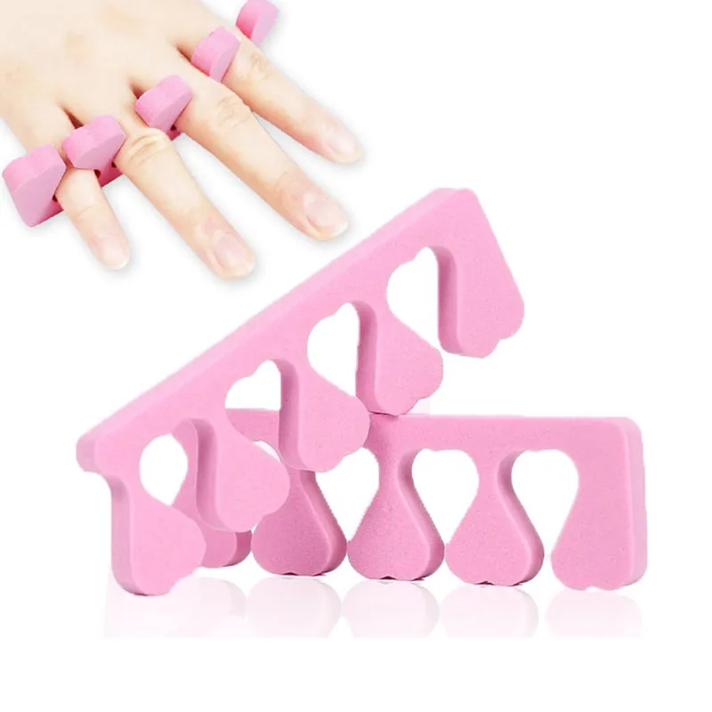 

Toe Separator 2pcs/lot Sponge Soft Foam Nail Tools Toe Finger Separator Feet Care Pedicure ManicureTools Pink Finger Points