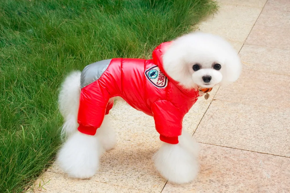 New Hooded Thickness Style Pet Dogs Winter Coat In Ski Suit Design Free
