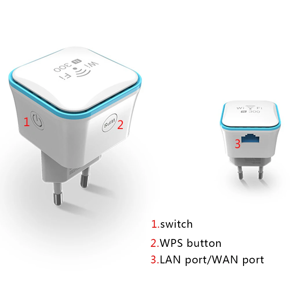 WiFi расширитель диапазона мини беспроводной 300 Мбит/с Wi Fi ретранслятор Ethernet порт