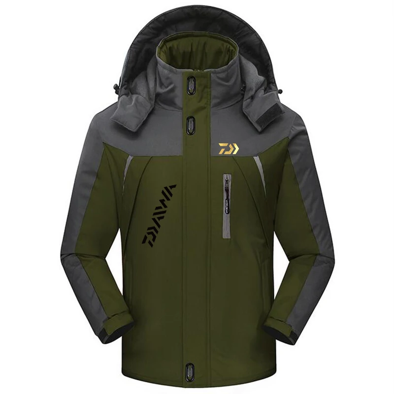 Daiwa ao ar Roupas de Pesca para Homens Inverno à Prova Jaquetas de Pesca Retalhos com Capuz Livre Mulheres Outono Dwaterproof Água Quente Montanhismo Ternos Mod. 1260685 5 para homens mulheres outono inverno à prova