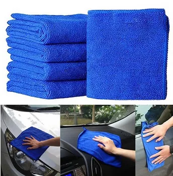 

New Practical 10Pcs Blue Soft Absorbent Wash Cloth Car Auto Care Microfiber Car Towel полотенце махровое