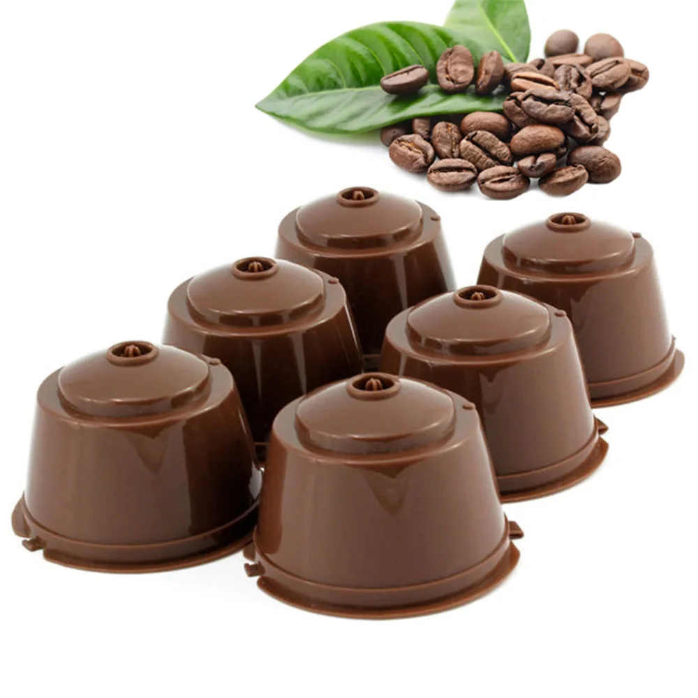 

6Pcs Coffee Filter Capsule Refillable Coffee Capsule 200 Times Reusable Compatible For Nescafe Dolce Gusto Coffee Accessories