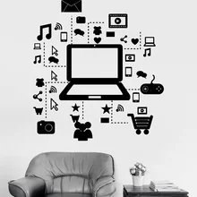 Наклейка на стену, Виниловая наклейка для игры, ноутбука, Интернет-информации, шоппинга, игровой зал, домашний декор для гостиной, спальни, YX13