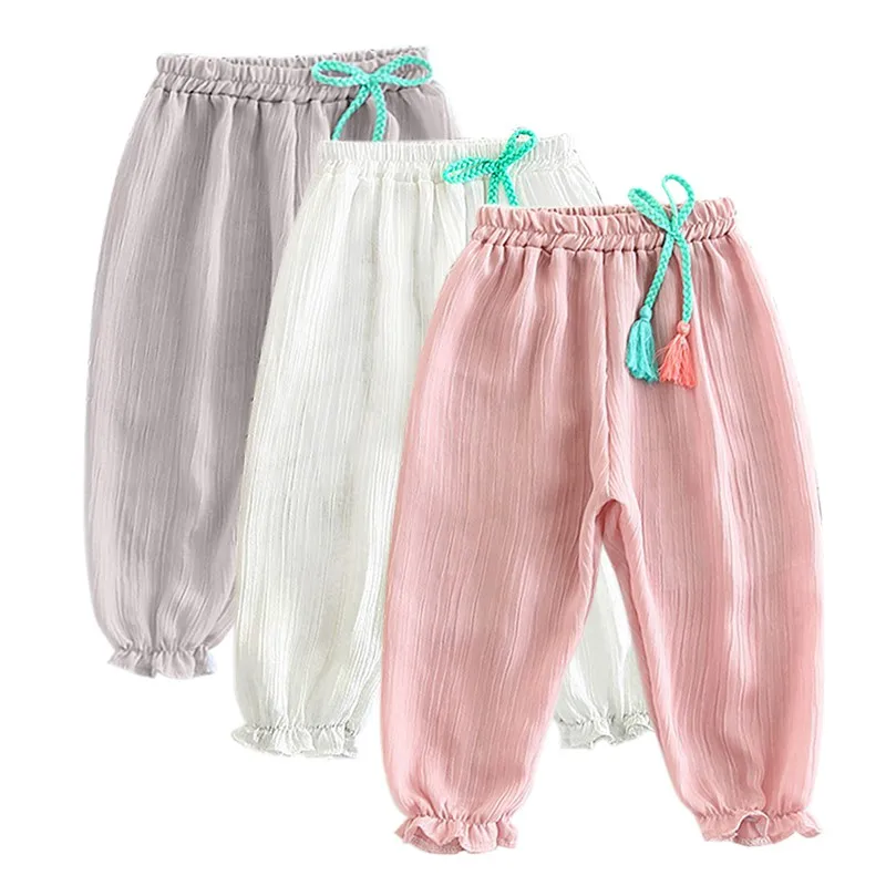 

Summer Children's Girls Pants Candy Color Tassel Breathable Clothing Trousers Pants Apparel
