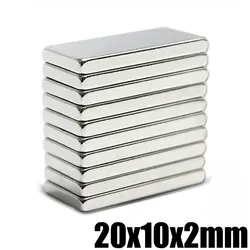 10 шт. неодимовый магнит 20x10x2 мм Постоянный Блок N35 NdFeB небольшой Супер мощный сильным Магнитная магниты для ремесел
