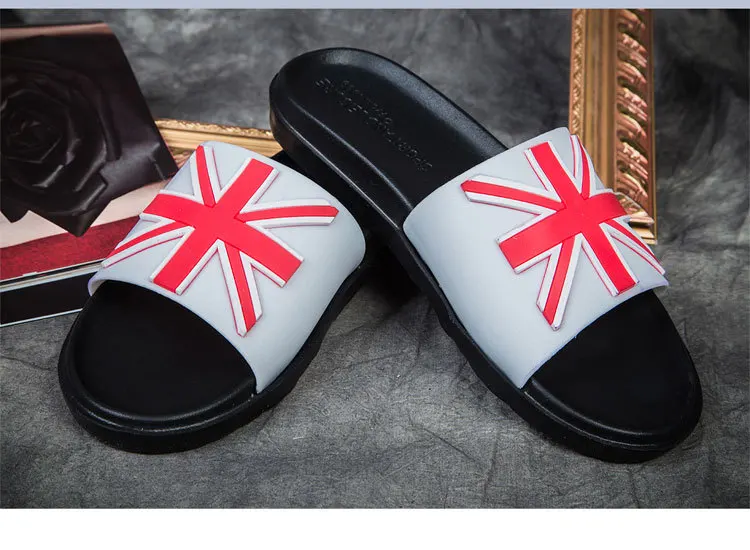 Женские тапочки; нескользящие тапки-шлепанцы; домашние летние Вьетнамки; сандалии с флагом; zapatos de mujer