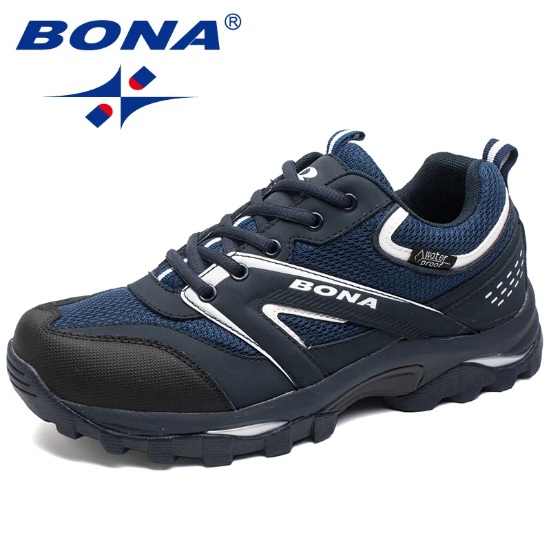 Skup BONA nowy styl klasyczny mężczyźni buty górskie Outdoor Walking buty do biegania zasznurować buty sportowe wygodne szybka darmowa wysyłka
