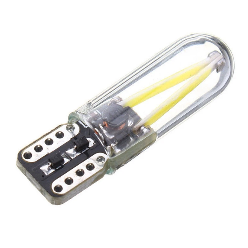 T10 194 2825 WY5W W5W Filament Lights COB LED Glass Shell Wedge Auto