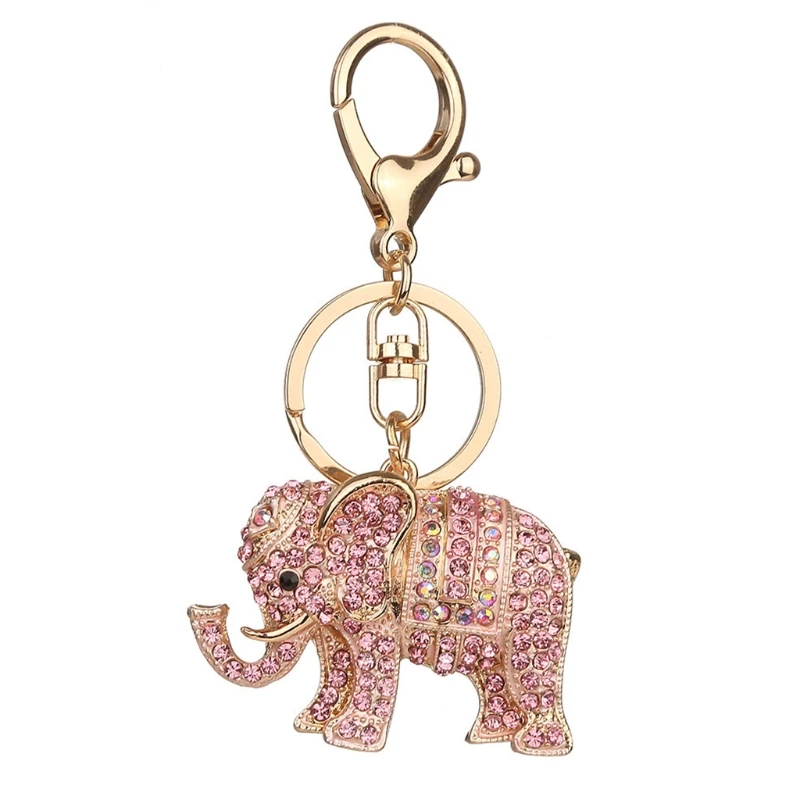 Rhinestone elefante llavero encanto colgante bolso bolsa llavero nuevo llaveros chaveiro sleutelhanger portachiavi