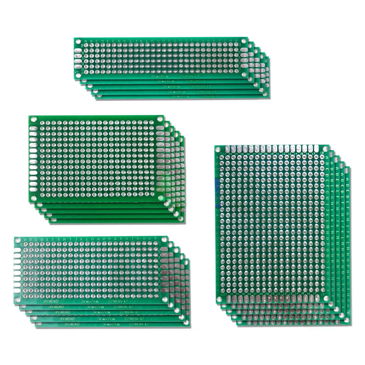 

40 pcs Double-side Breadboard Circuit Prototype DIY PCB Board 2x8 3x7 4x6 5x7cm