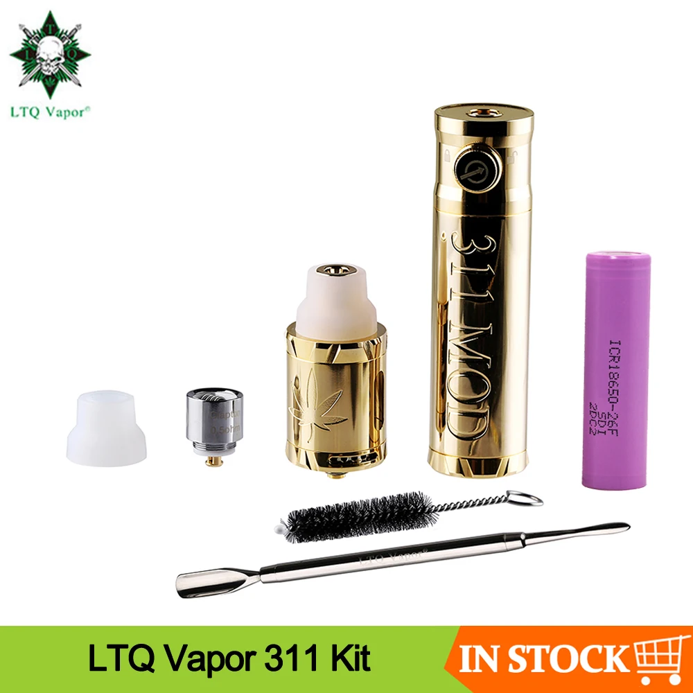

Original LTQ Vapor 311 Vape kit Dry Herb Vaporizer With 18650 battery Ceramic Coil Heating Electronic Cigarette Kits For 510