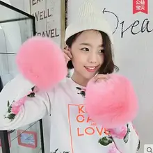 Зимнее женское украшение из искусственного меха с коротким рукавом, меховое украшение для запястья, меховые манжеты, модные толстые теплые меховые украшения