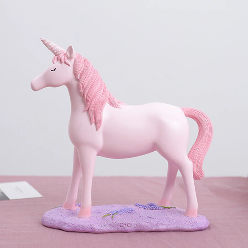 Unicorn Figurines Decorative Ornaments Miniatures Unicorn Horse Art  Desk Bedroom Living Room Home Decorative gift Accessories (2)