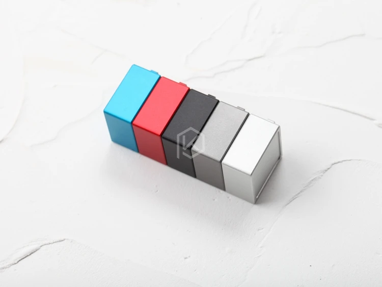 Куб Сахар алюминиевый переключатель база тестера корпус 1X1 серебристый красный синий серый для черный красный коричневый синий RGB SMD для механической клавиатуры