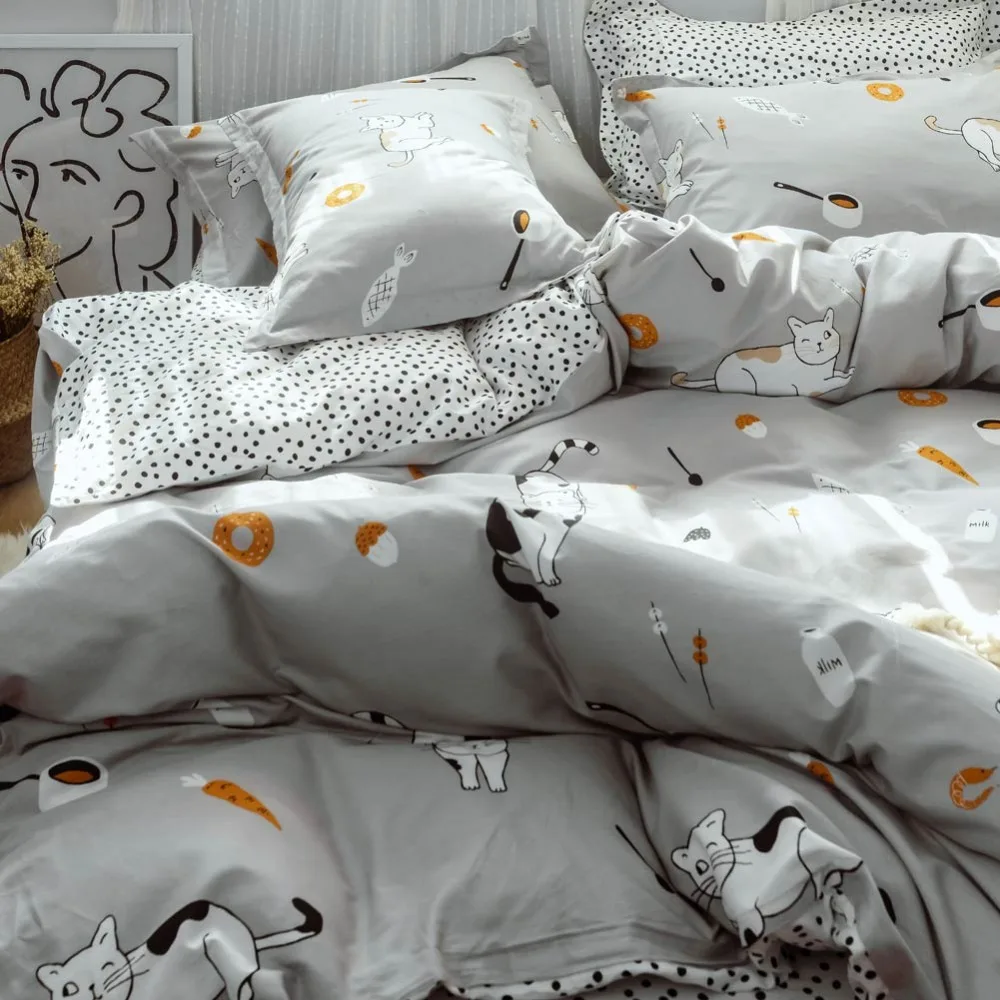 Svetanya 2019 القطن القط طباعة طقم سرير الاطفال سرير أطفال الكتان (ورقة مسطحة المخدة حاف غطاء)