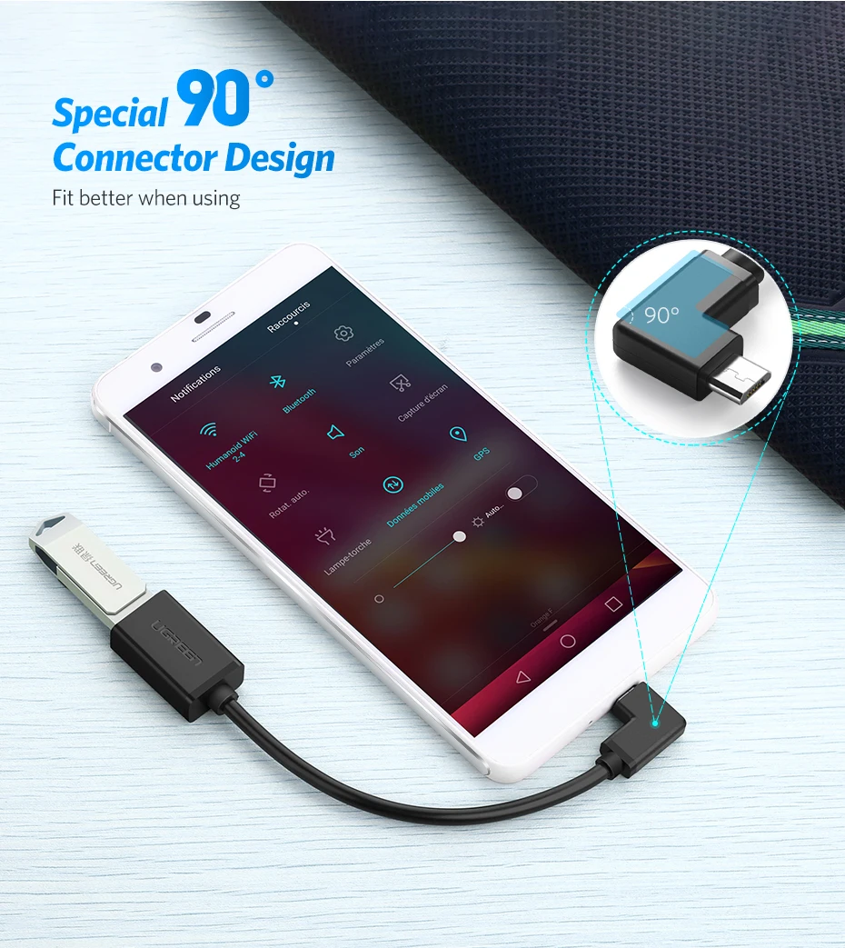 Ugreen micro usb to usb Adapter otg converter for Samsung s7 s6 sony xiaomi redmi note 5 4 otg cable Android Mobile phone tablet