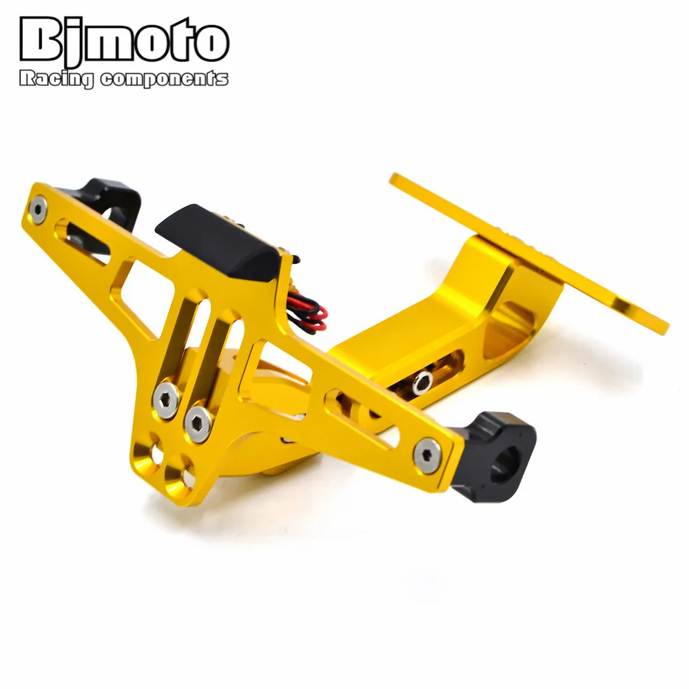 

Motorcycle License Plate Bracket Licence Plate Holder Number Plate Hanger Tail Tidy Bracket with Light For Yamaha tmax 500 530
