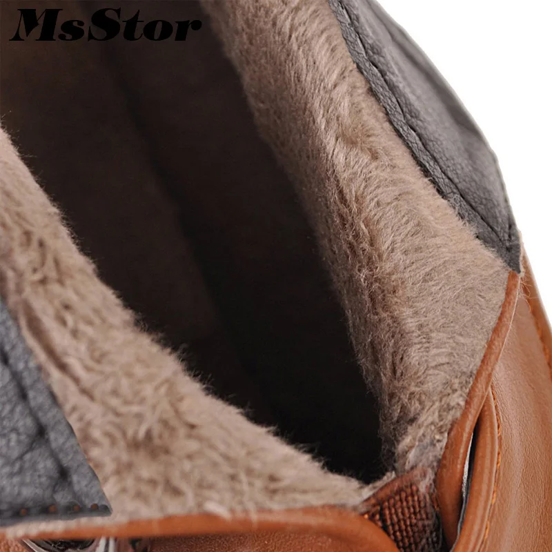 MsStor Women Boots Pointed Toe Med Heel Ankle Boots Women Shoes Metal Buckle Boot Shoes Thin Heels Short Plush Boots For Girl Women's Shoes