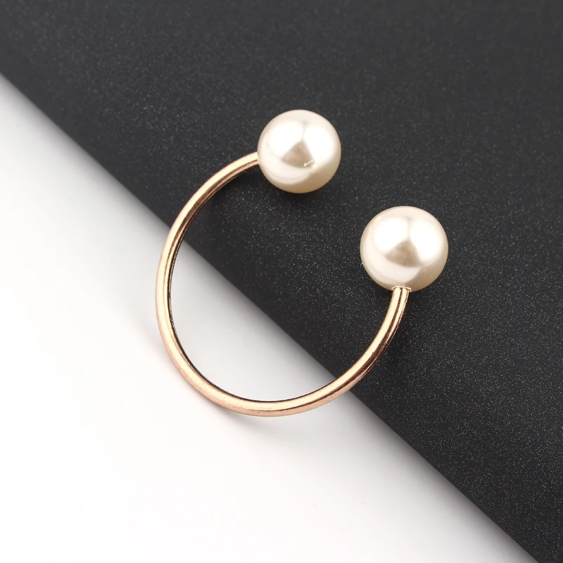 

1PC Charm Simulated Pearl U-shaped Brooch Pin For Women Lapel Pin Brooch Hoop for Suit Collar Sweater Coat Scarf Buckle Jewelry