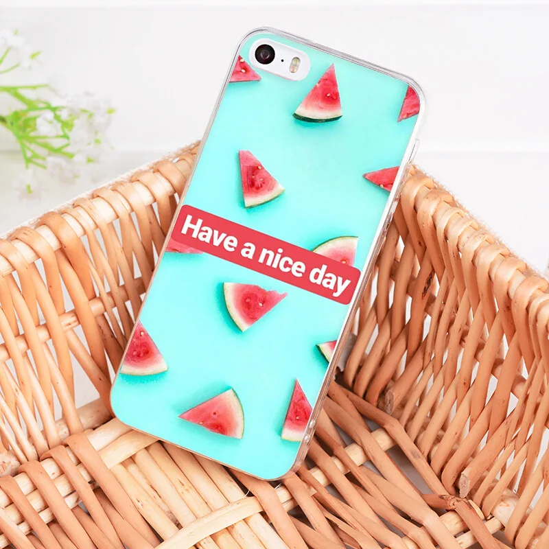 Летние фрукты Pinewatermelon роспись дизайн чехла для телефона iphone 12 11 Pro 8 7 6 6S Plus X 5 5S SE XS