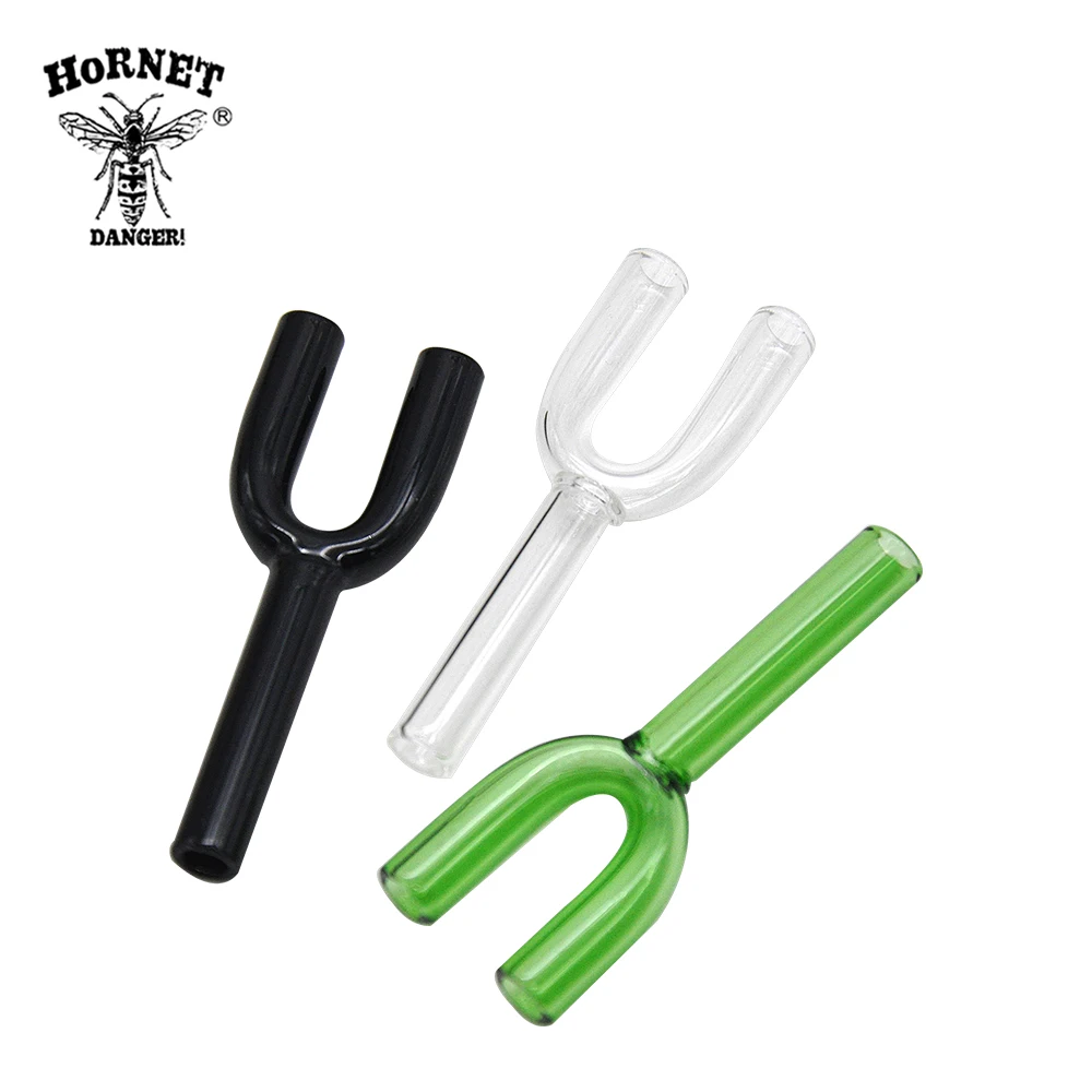 Чистый стеклянный двойной трубчатый нюхательный трубка Гувер HOOTEER Snuff Snorter|Трубки